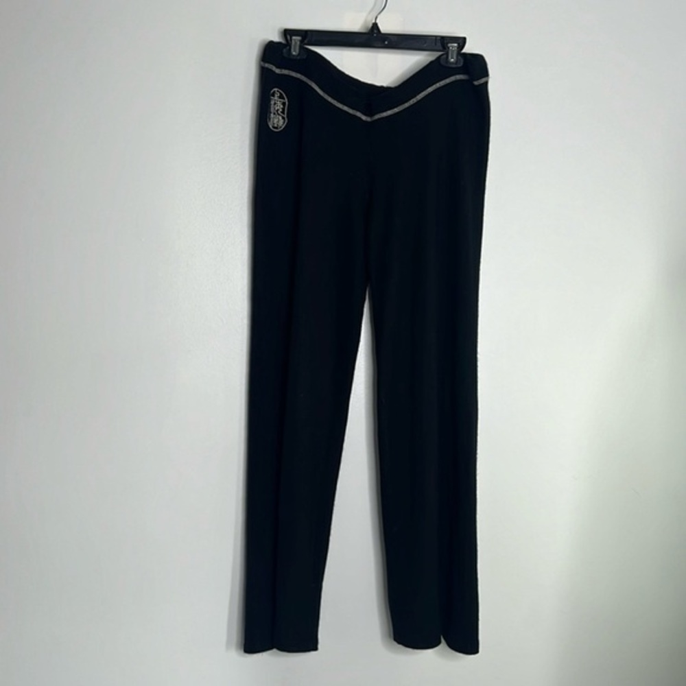 Shanghai tang black knot pants silk and cashmere size XL